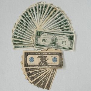💵Vintage Play Money (1960's) The United Playland Toy & from the West. Publish Co